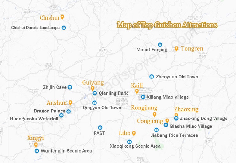 Guizhou Travel Map